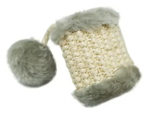 Animalis - Jouet Tambour Sisal Gris pour Chat - 12,5cm